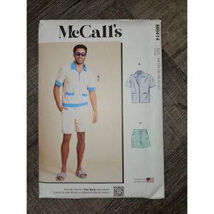 McCall's M8414 Men's Knit Shirts and Shorts Sewing Pattern Size 34-42 UNCUT